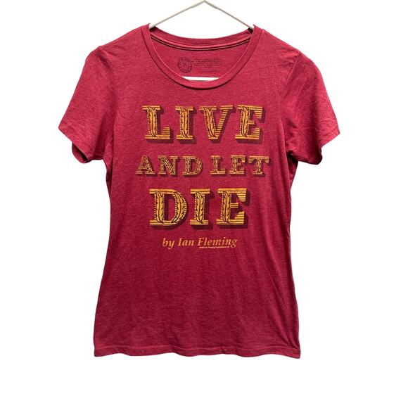 Live and Let Die Ian Fleming T Shirt Out of Print Women M Literary Nerd - Picture 1 of 8